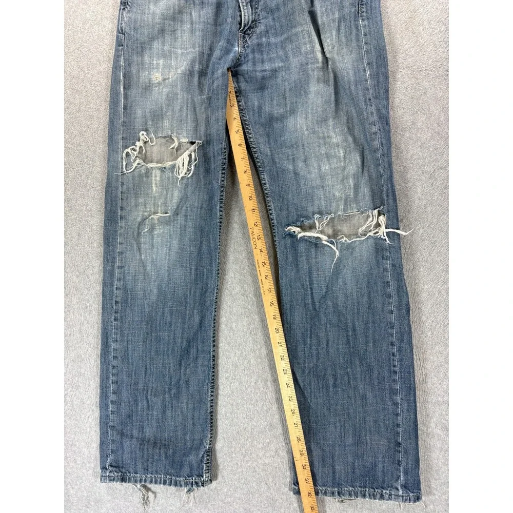 Levi's 569 Destroyed 5 Pocket Jeans (Men's 36x32) Blue‎